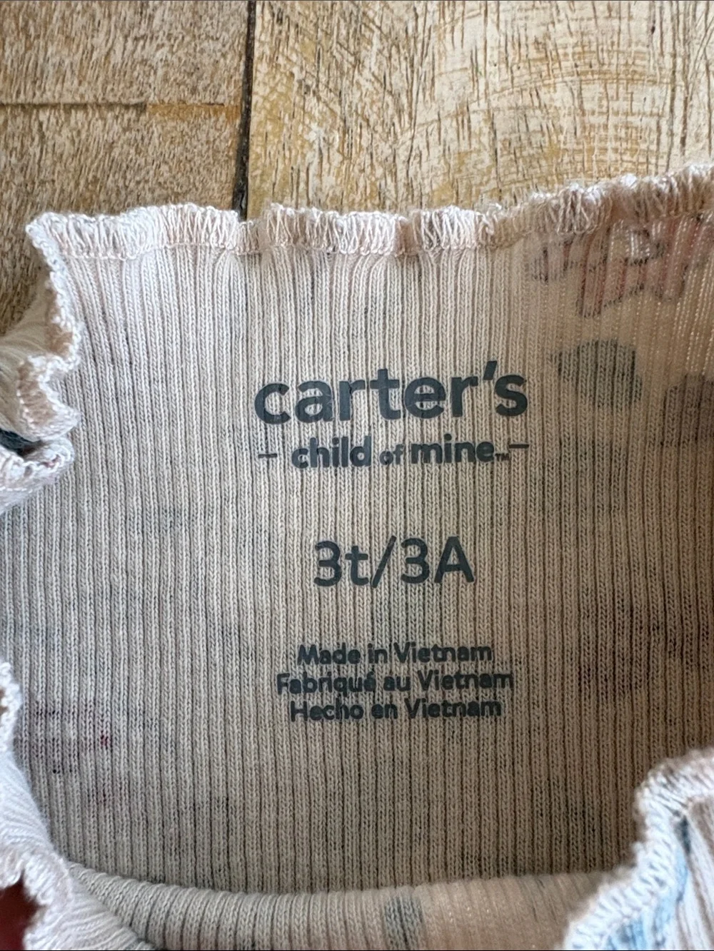 NWOT Carter's Floral Ribbed Top 3t